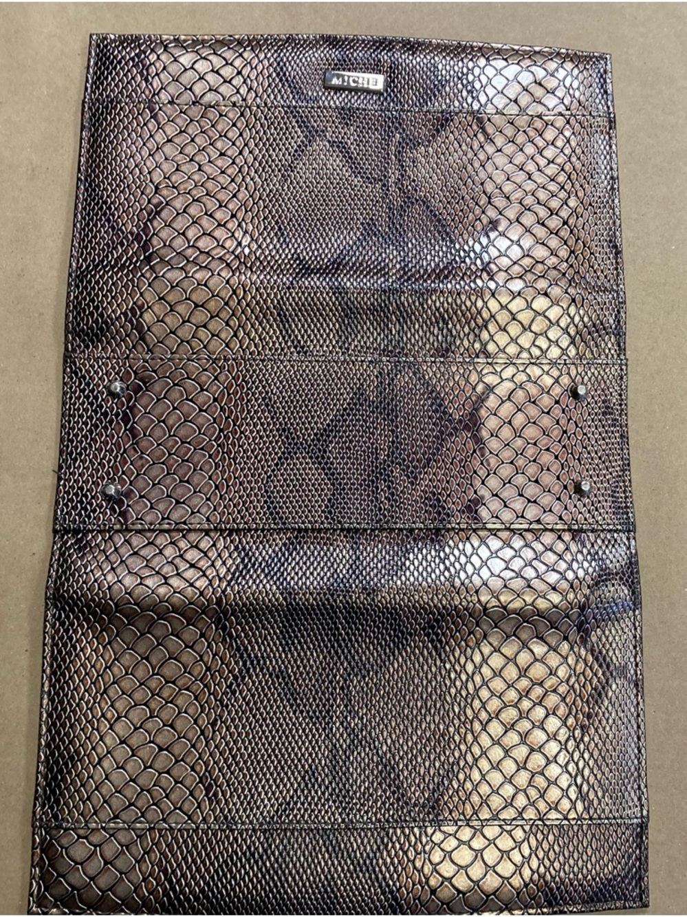 Miche Brown Croc Embossed Shell Purse Cover - Base NOT included